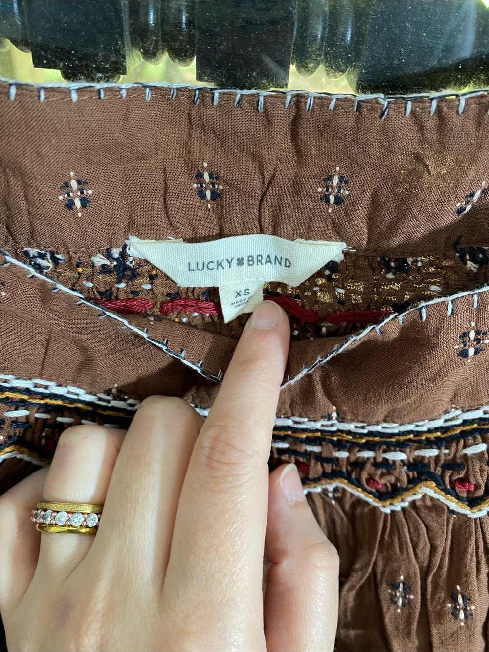 Lucky Brand Embroidered Top - Picture 8 of 10